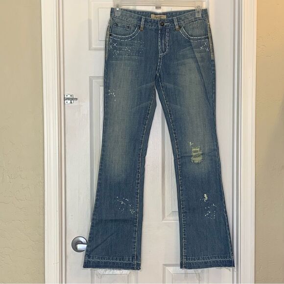 Mosquito Bootcut Distressed Jeans Size 10 - Picture 1 of 10